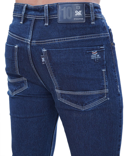 SYK MENS NAVY BLUE JEANS