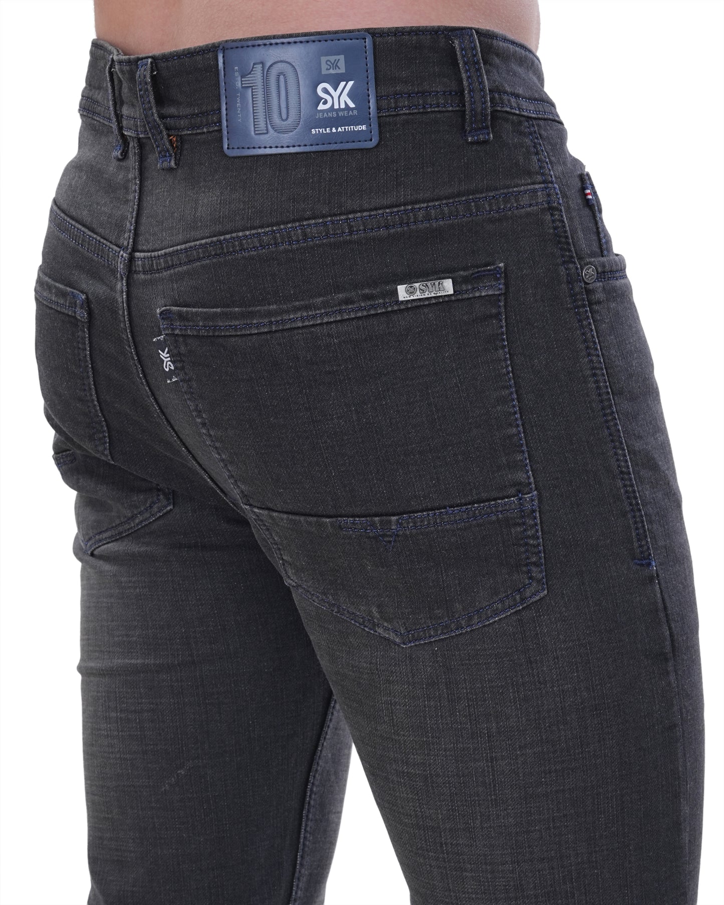SYK DENIM BLACK WITH BLUE LABEL-636